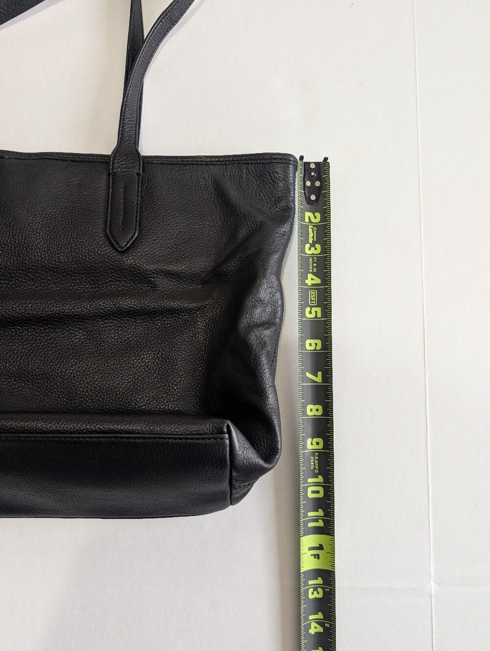 Cole Haan Classic Black Pebble Leather Tote Bag/Purse - Picture 6 of 7